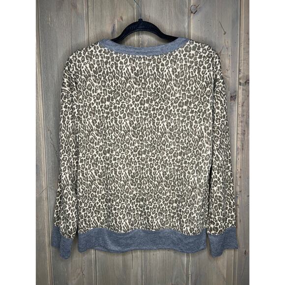 Splendid leopard print lightweight sweater size medium brown tan and gray - Picture 5 of 5